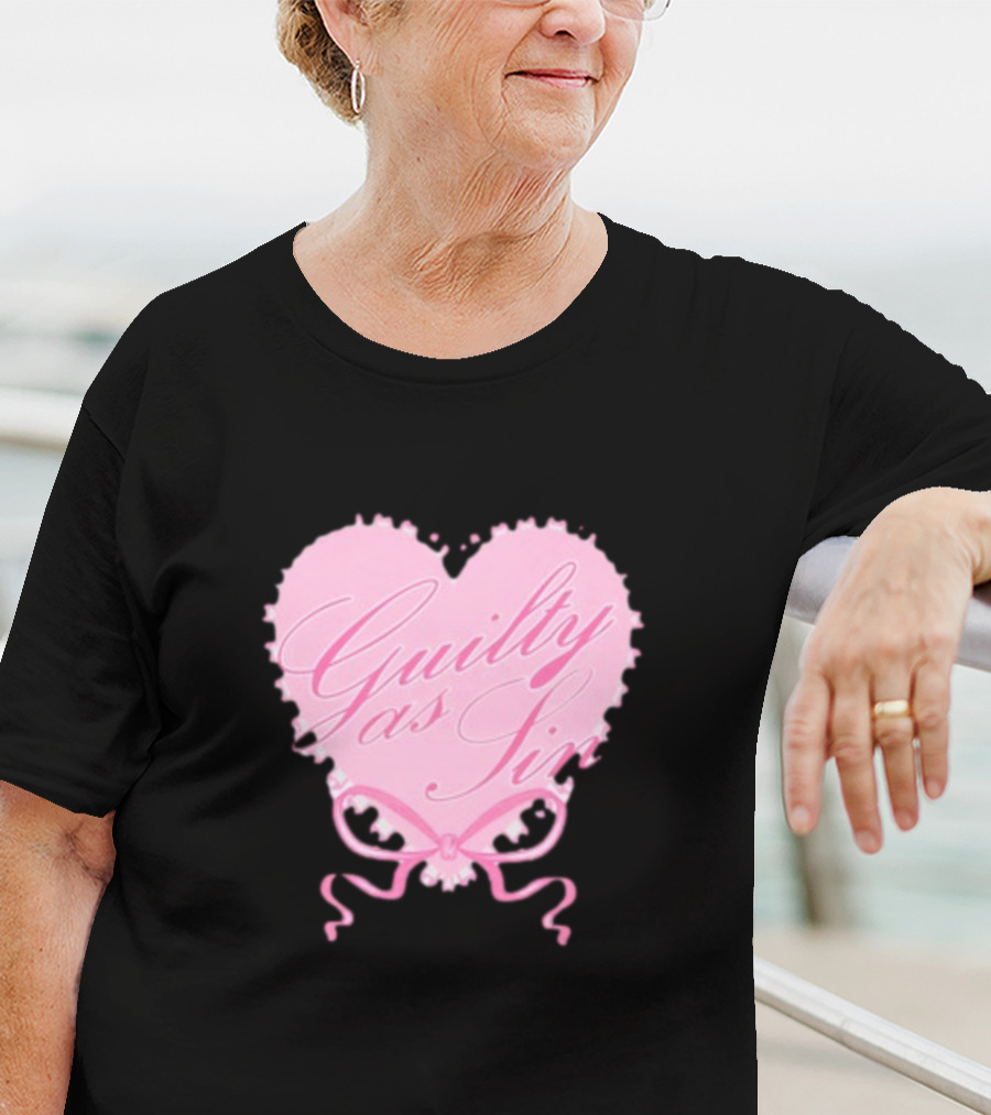 Guilty As Sin Pink Heart T-Shirt