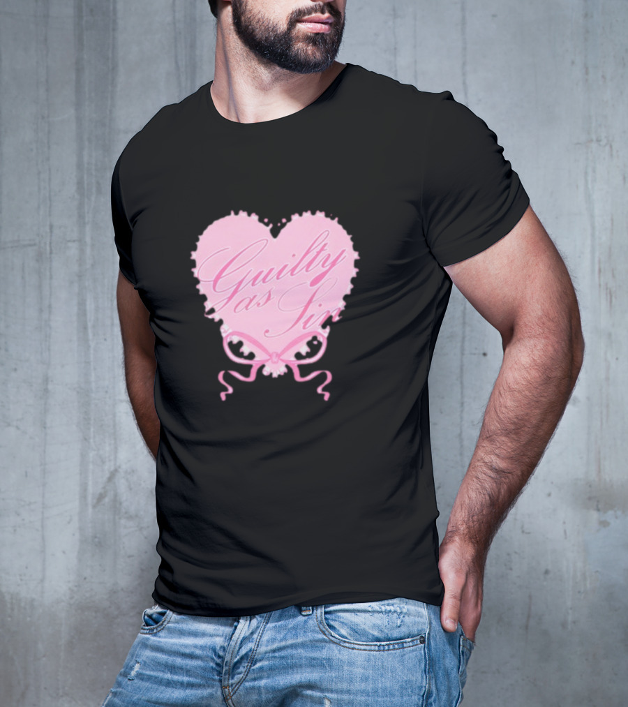 Guilty As Sin Pink Heart T-Shirt