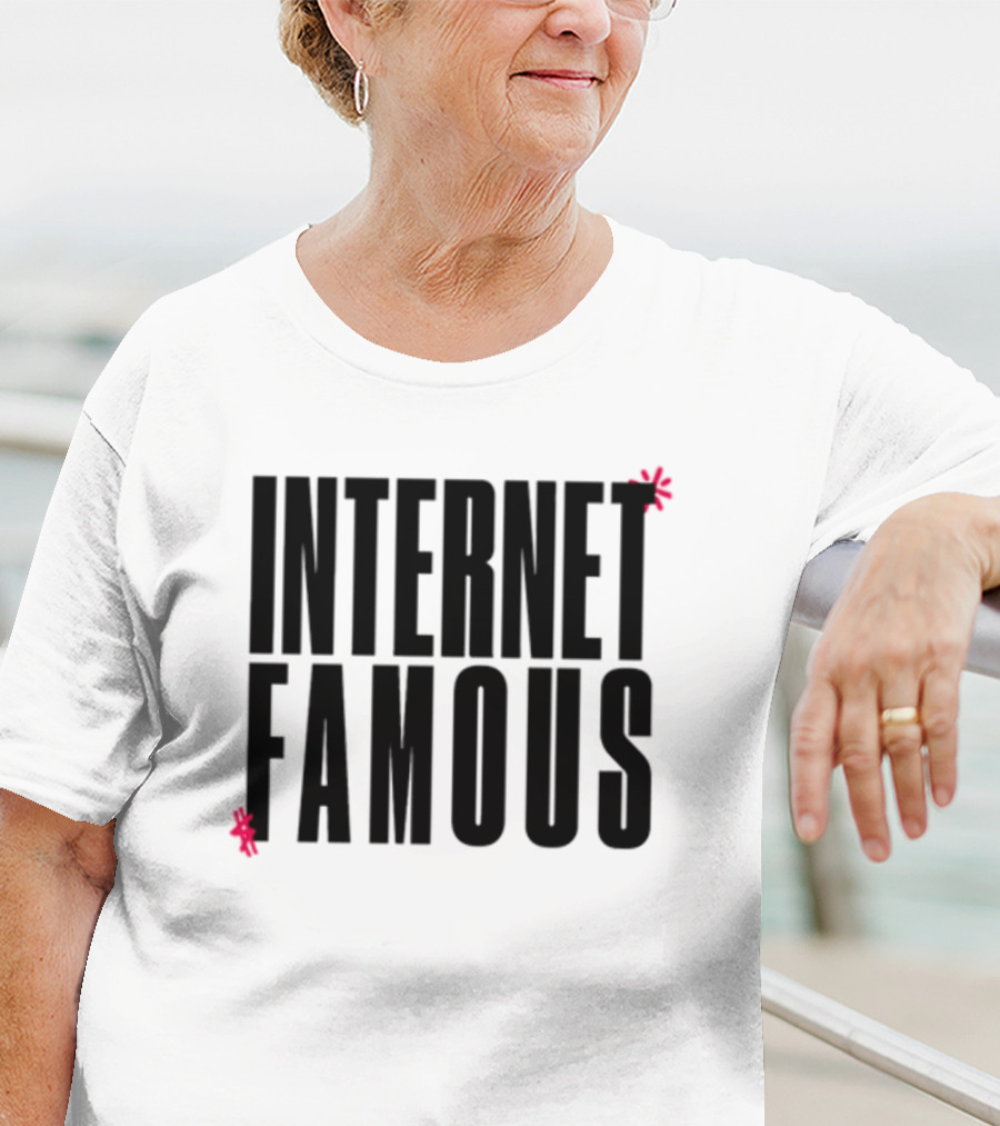 INTERNET FAMOUS Icon Black Red Accents T-Shirt