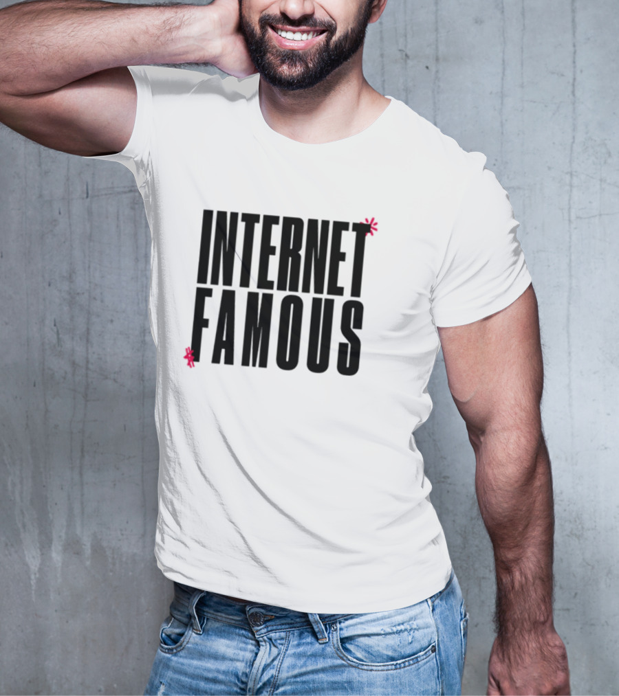 INTERNET FAMOUS Icon Black Red Accents T-Shirt