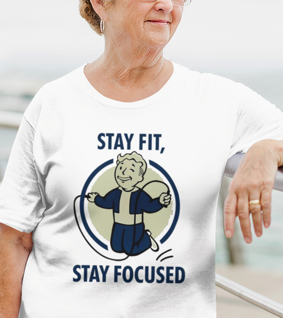 Stay Fit Stay Focused Jump Rope Vault Boy T-Shirt
