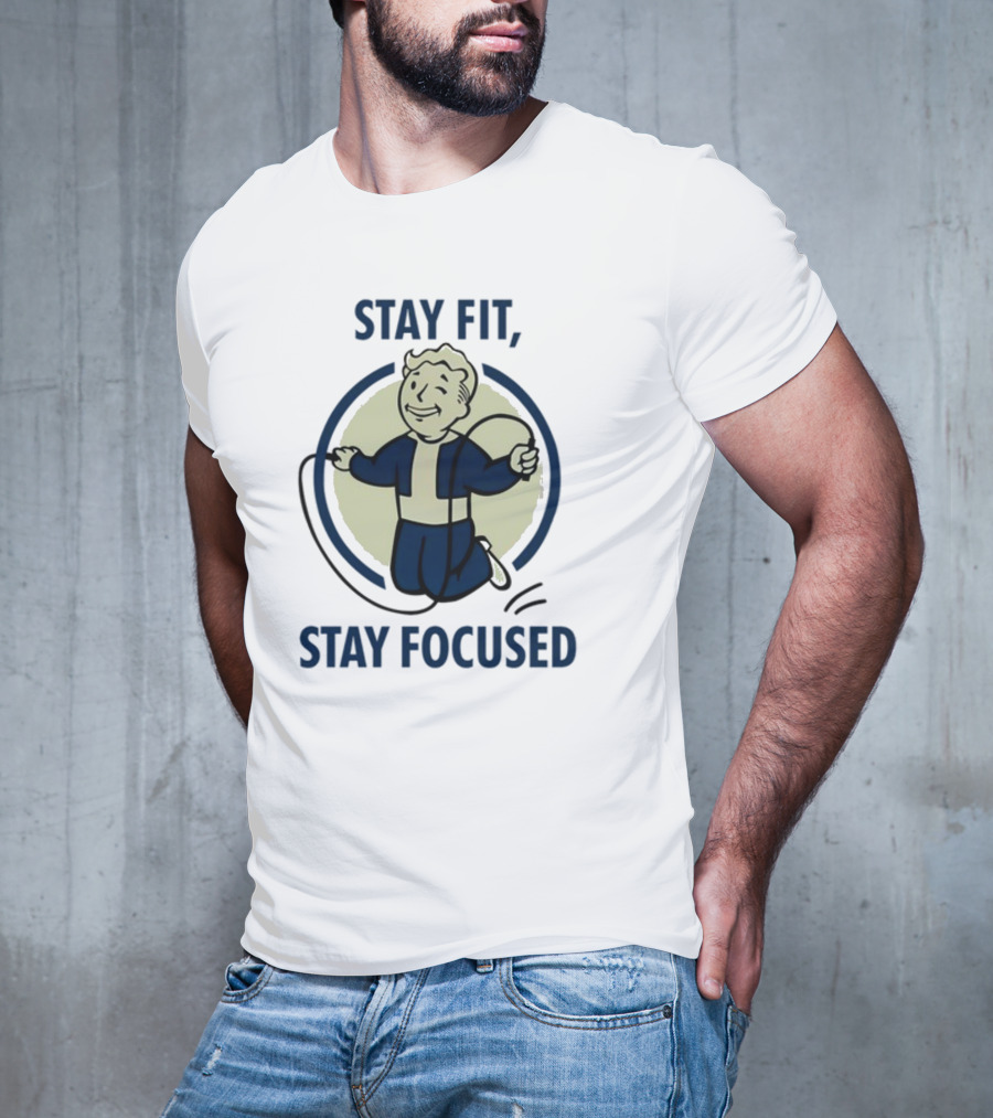 Stay Fit Stay Focused Jump Rope Vault Boy T-Shirt