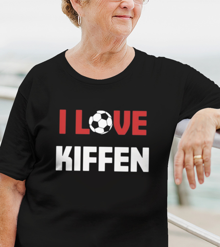 I Love Kiffen Soccer Ball Text T-Shirt