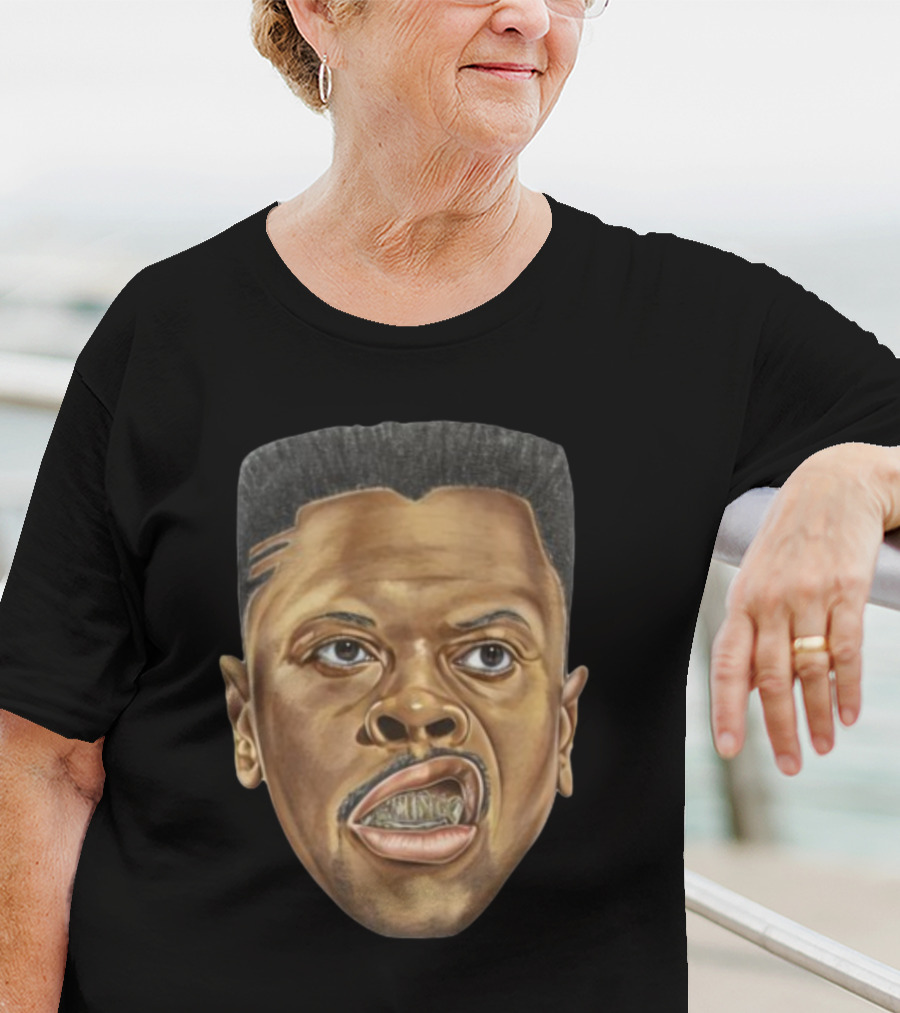 Adam Ottavino Rocking Patrick Ewing Iconic Face T-Shirt
