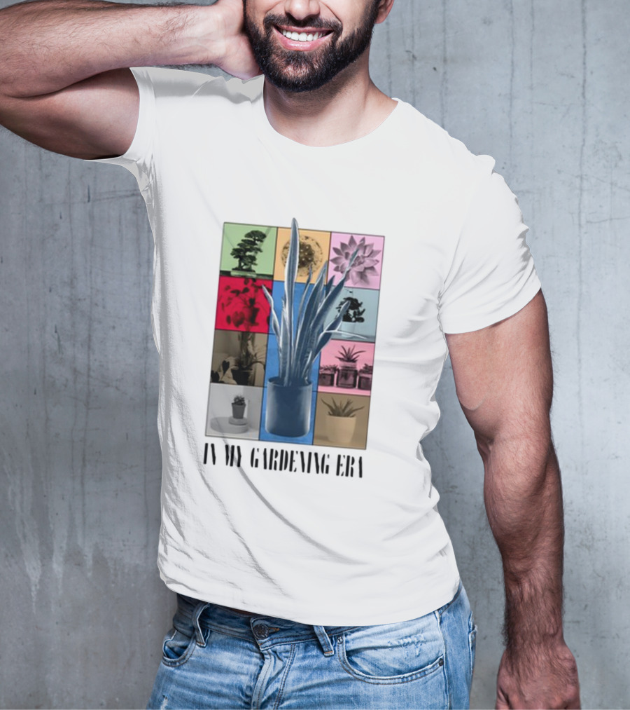 In My Gardening Era Vibrant Plant Montage T-Shirt