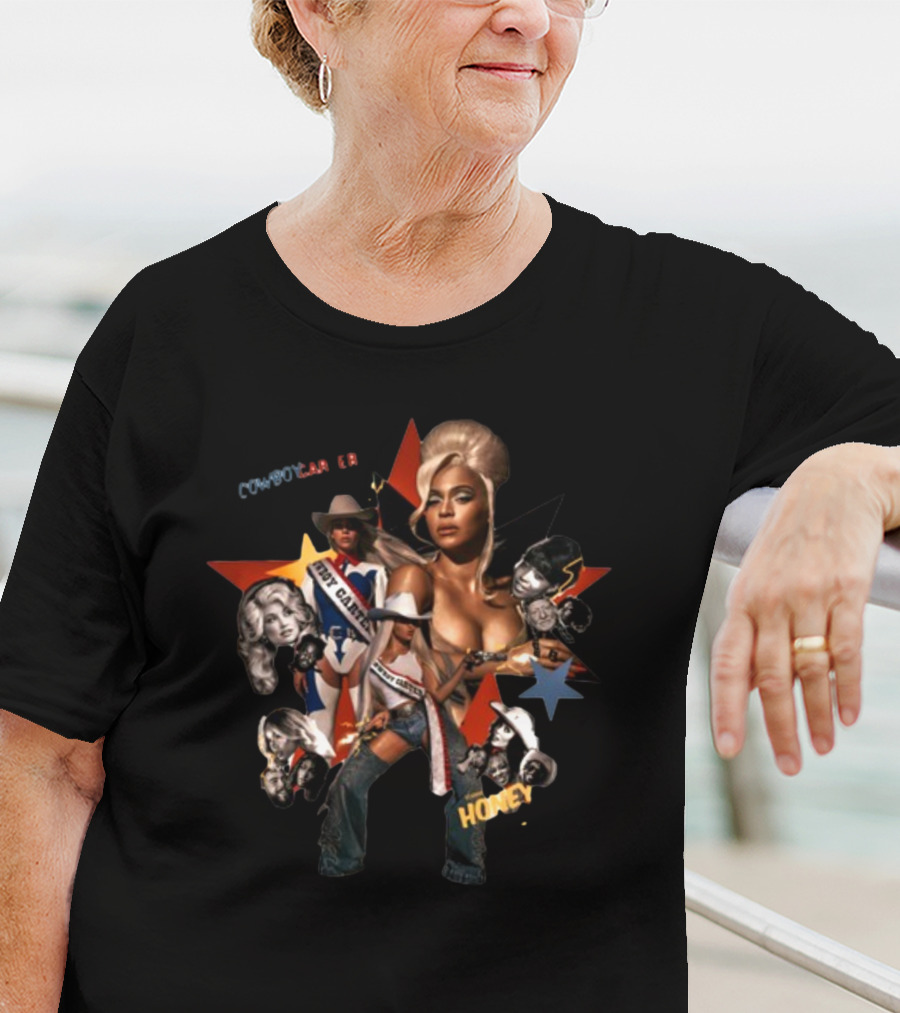 Aiden Prince Cowboy Carter Beyonce Honey Act II T-Shirt