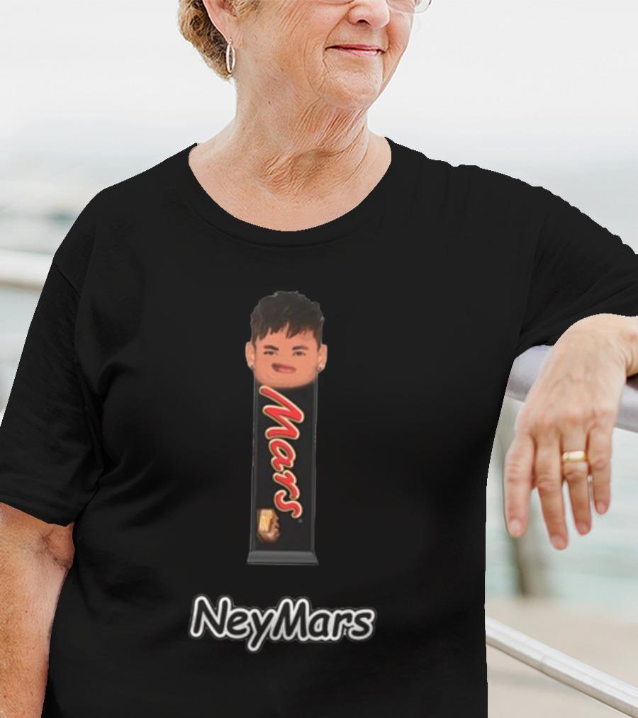 NeyMars Mars Candy Wrapper Neymar Head Edgy T-Shirt