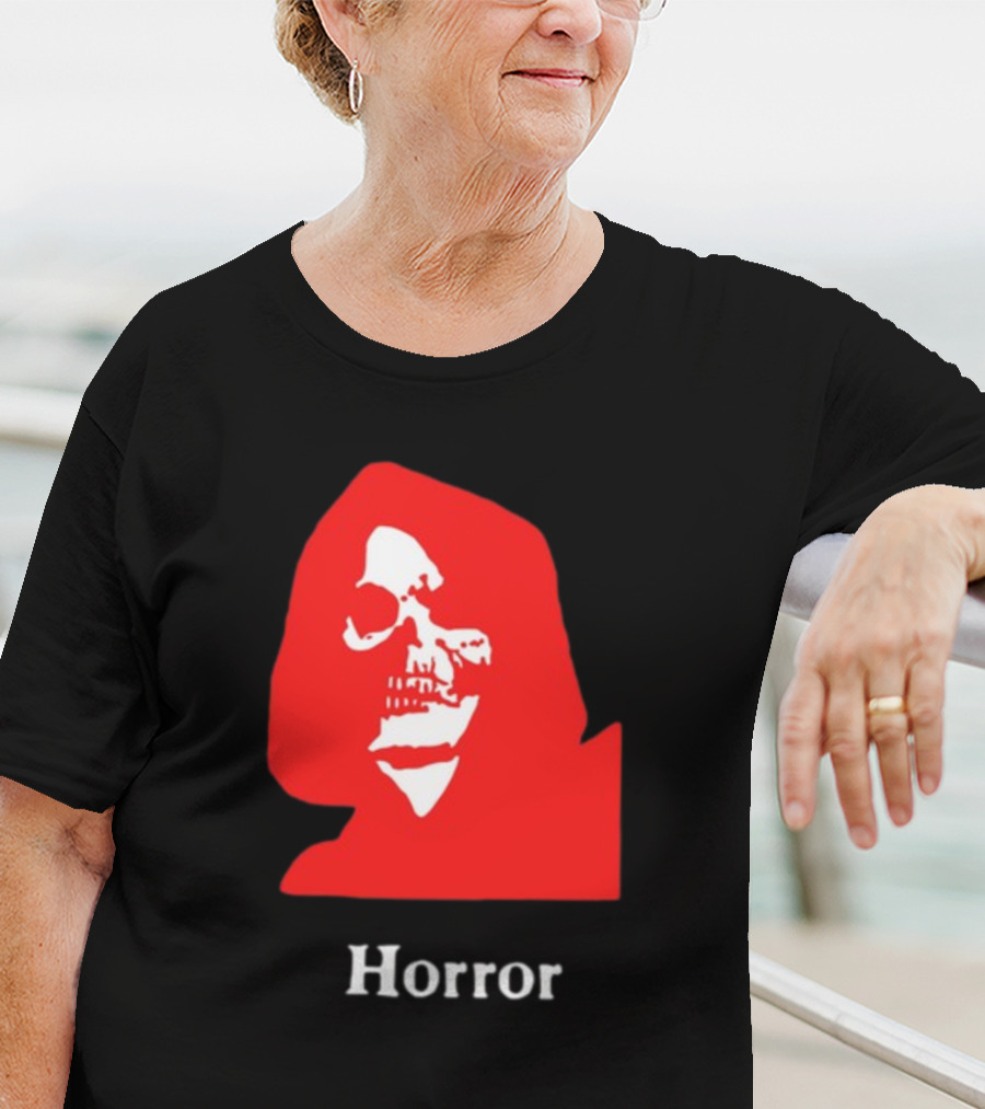 Lunchmeat Vhs Horror Reaper Marshall Julius Skull In Red Hood T-Shirt