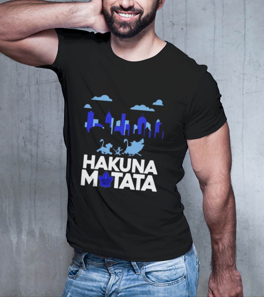 Hakuna Matata Toronto Skyline With Characters Toronto Maple Leafs T-Shirt