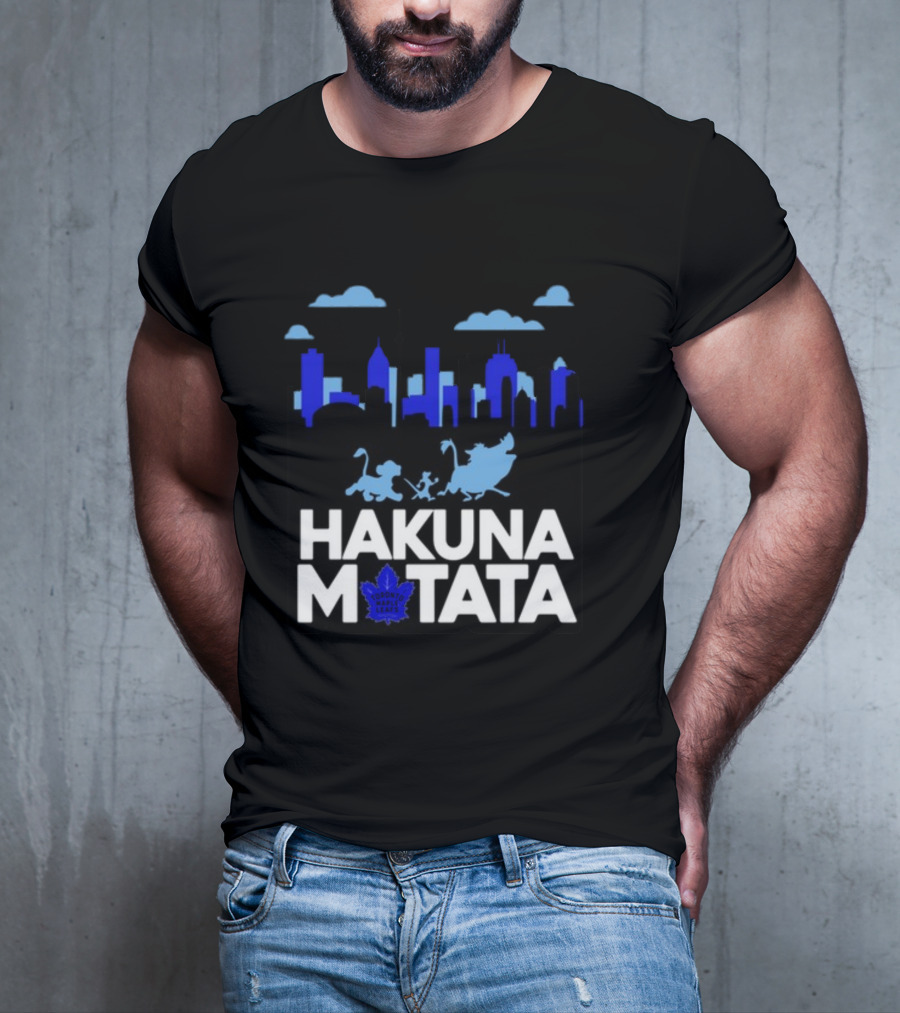 Hakuna Matata Toronto Skyline With Characters Toronto Maple Leafs T-Shirt