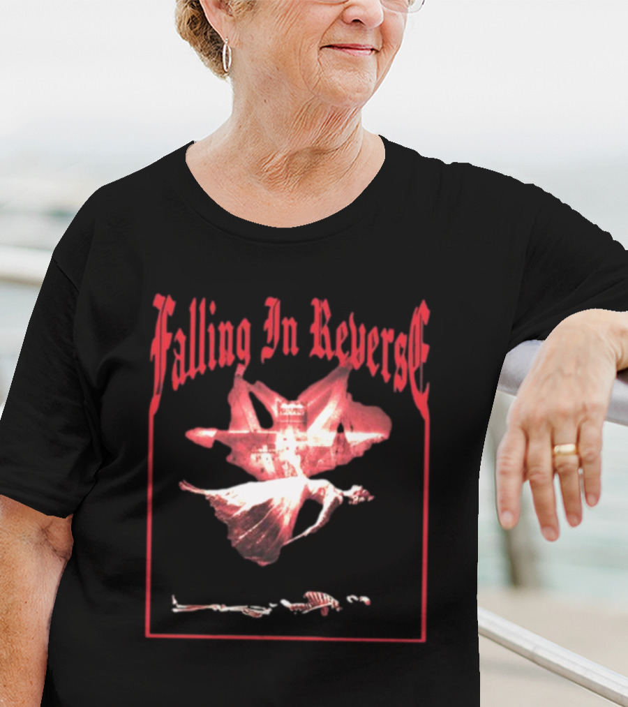 Falling In Reverse Floating Skeleton And Angel T-Shirt