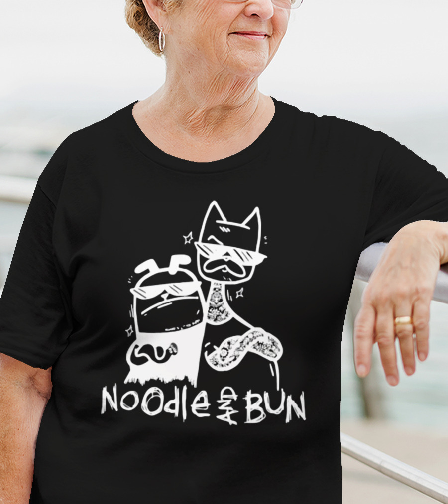 Noodleandbun Noodle And Bun The Duo Cats With Sunglasses T-Shirt