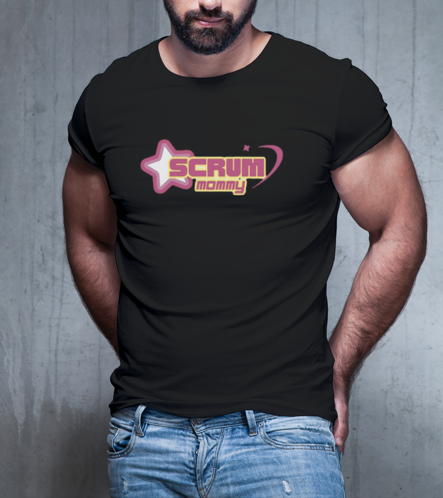 SCRUM Mommy Star Logo Pink And Yellow T-Shirt