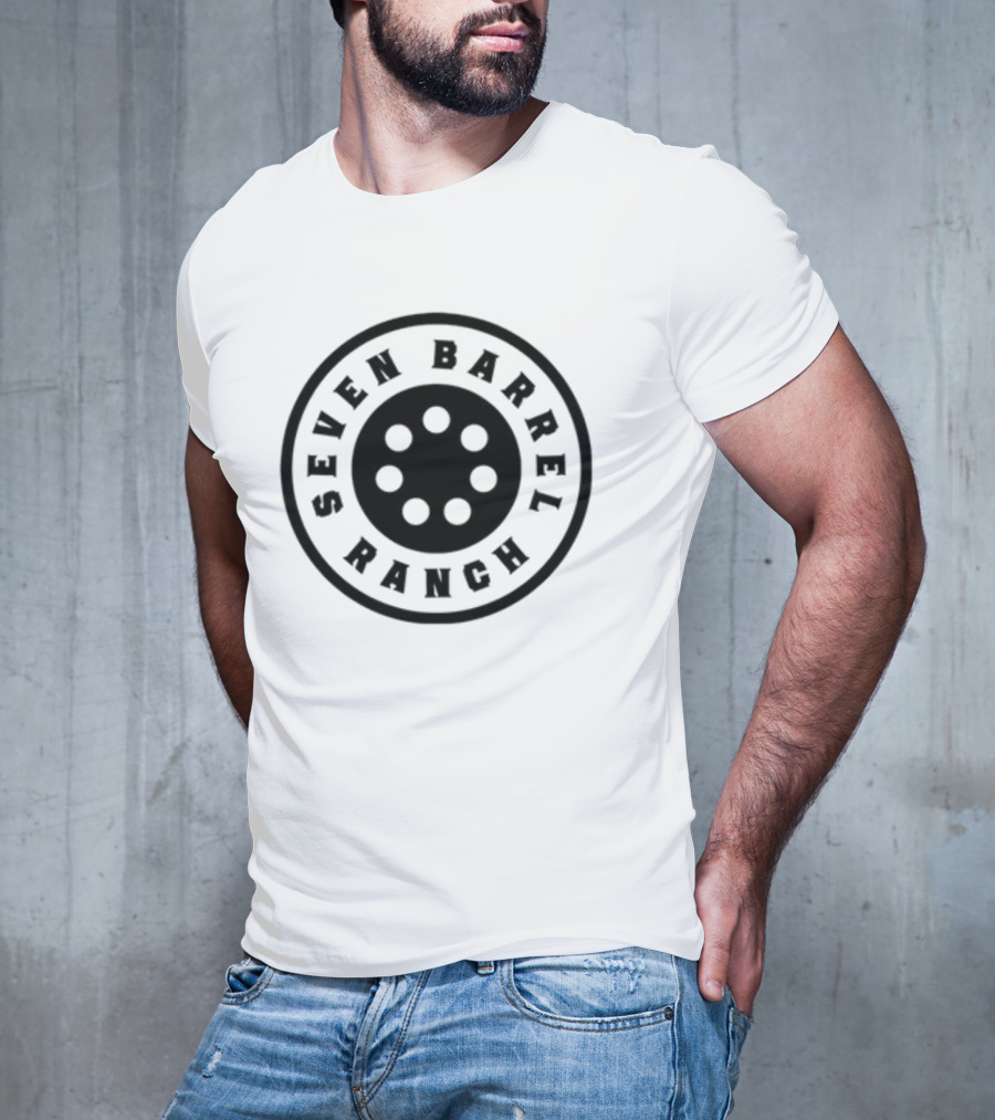 Seven Barrel Ranch Revolver Cylinder Circle T-Shirt