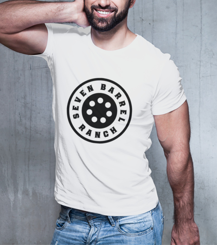 Seven Barrel Ranch Revolver Cylinder Circle T-Shirt