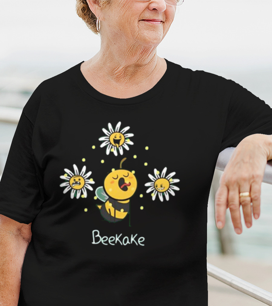 Spring Limited Beekake Singing Bee With Happy Flowers T-Shirt
