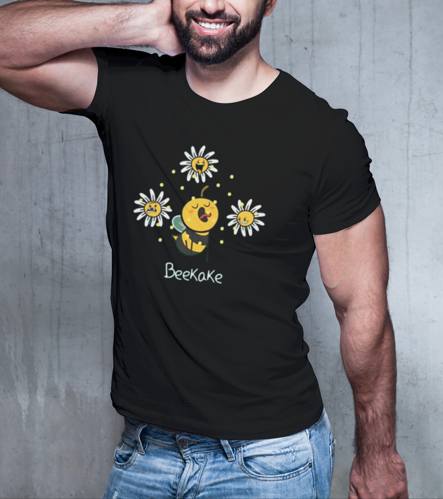Spring Limited Beekake Singing Bee With Happy Flowers T-Shirt