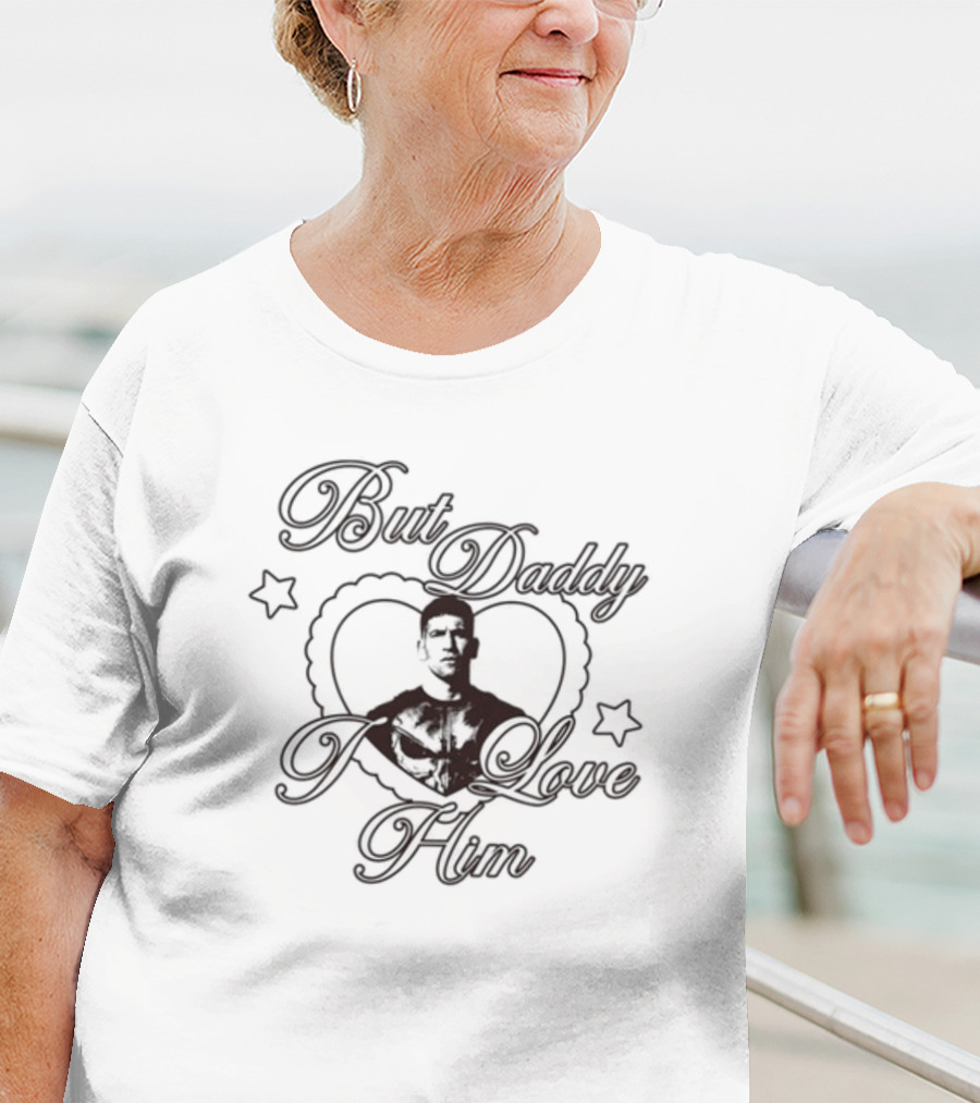 Embercases But Daddy I Love Him Frank Castle Heart Stars T-Shirt