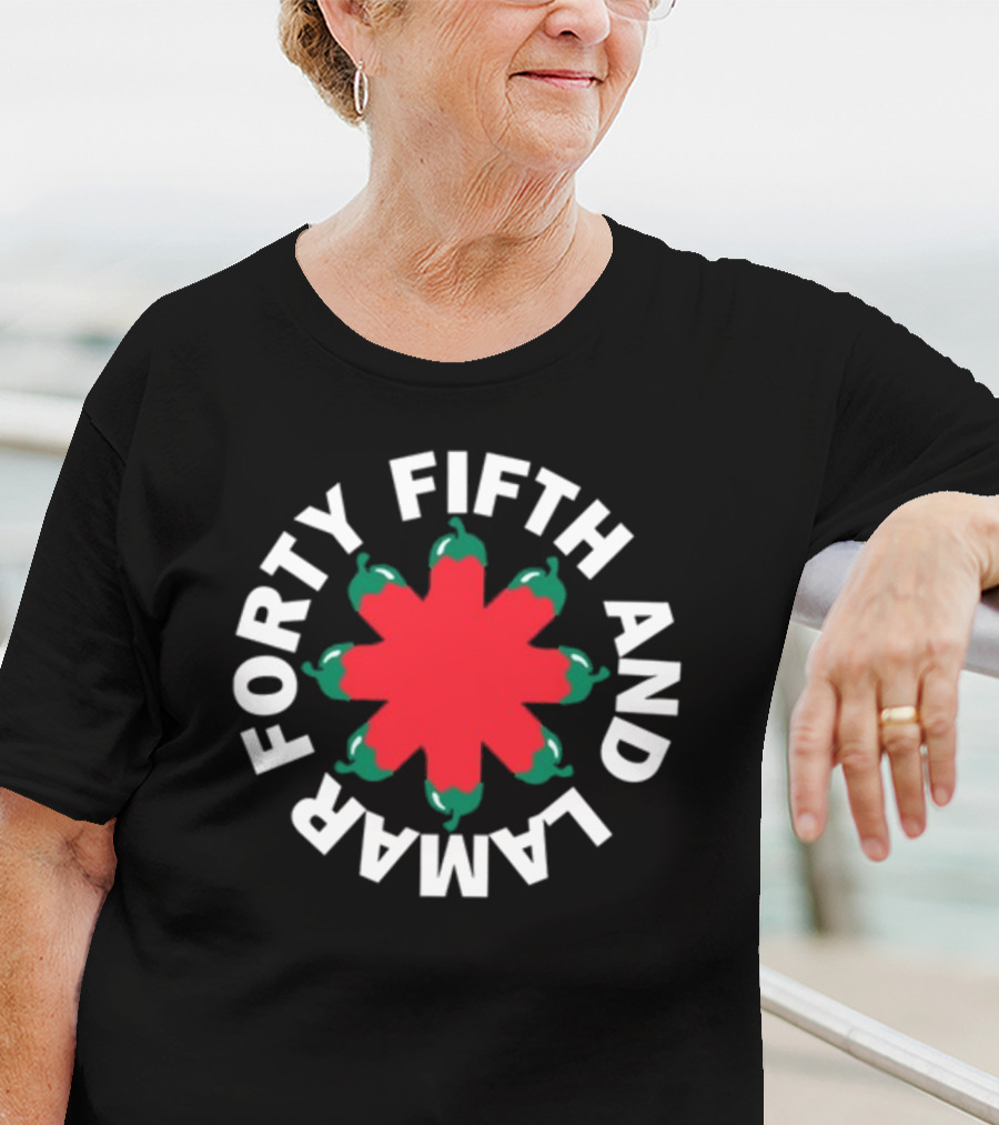 Forty Fifth And Lamar Red Green Starburst T-Shirt
