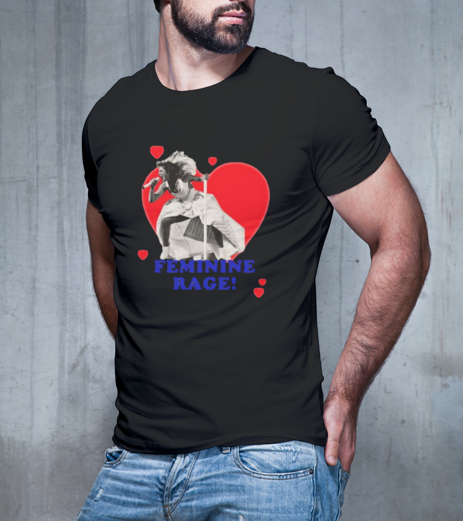 Taylor Swift Feminine Rage Sussy Swiftie Heart Stage Performance T-Shirt