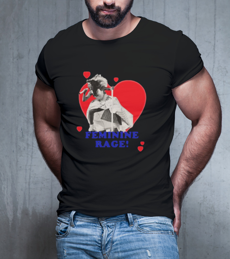 Taylor Swift Feminine Rage Sussy Swiftie Heart Stage Performance T-Shirt