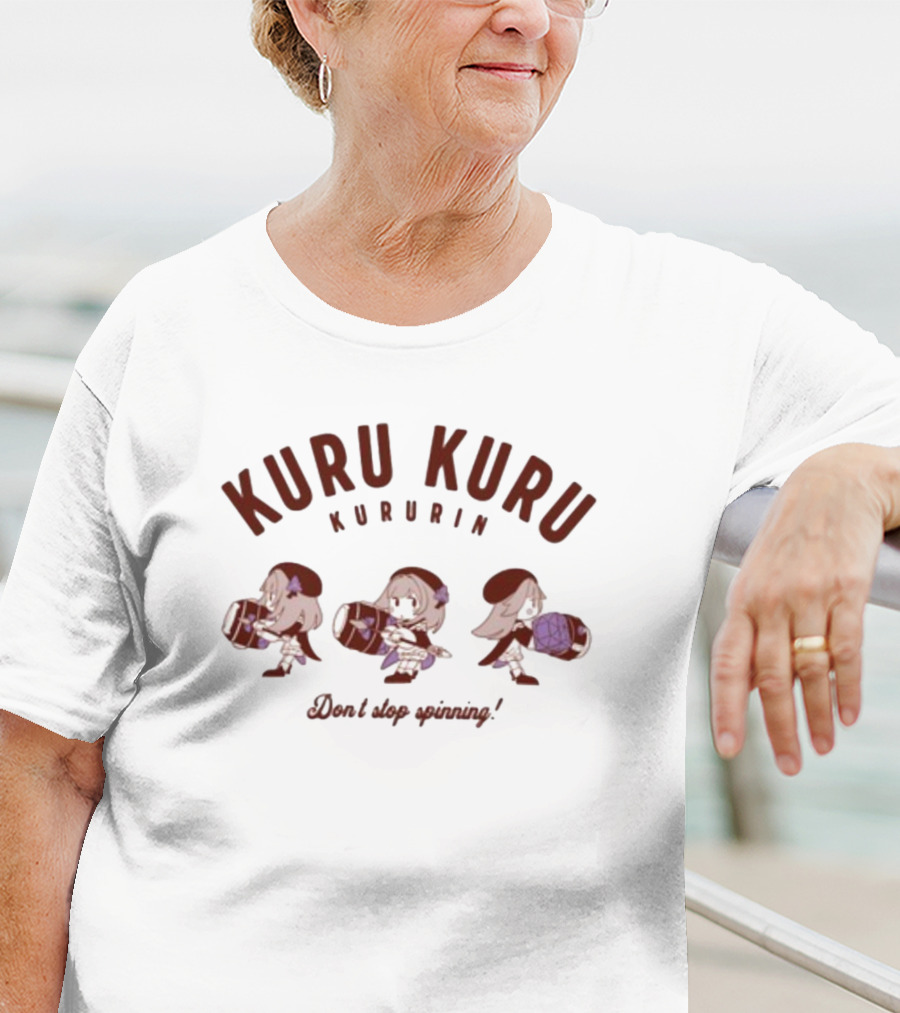 Kuru Kuru Kururin Don't Stop Spinning Fun Adventure T-Shirt
