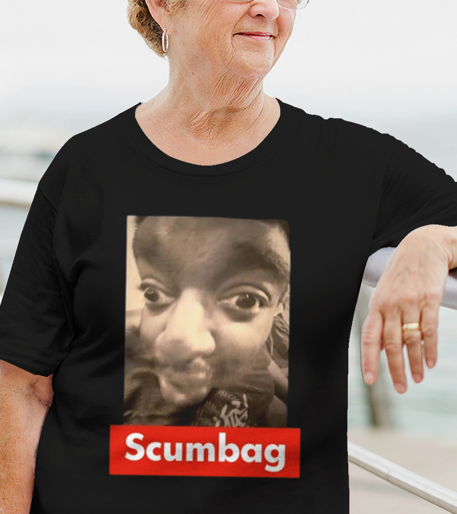 Scumbag Distorted Face Black And White Photo T-Shirt
