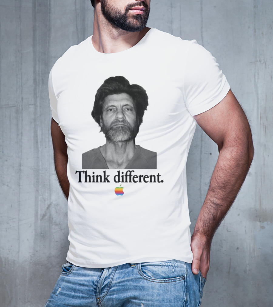 Uncle Ted Think Different Apple Parody With Rainbow T-Shirt