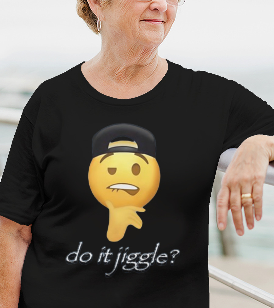 Do It Jiggle Emoji With Backwards Baseball Cap T-Shirt