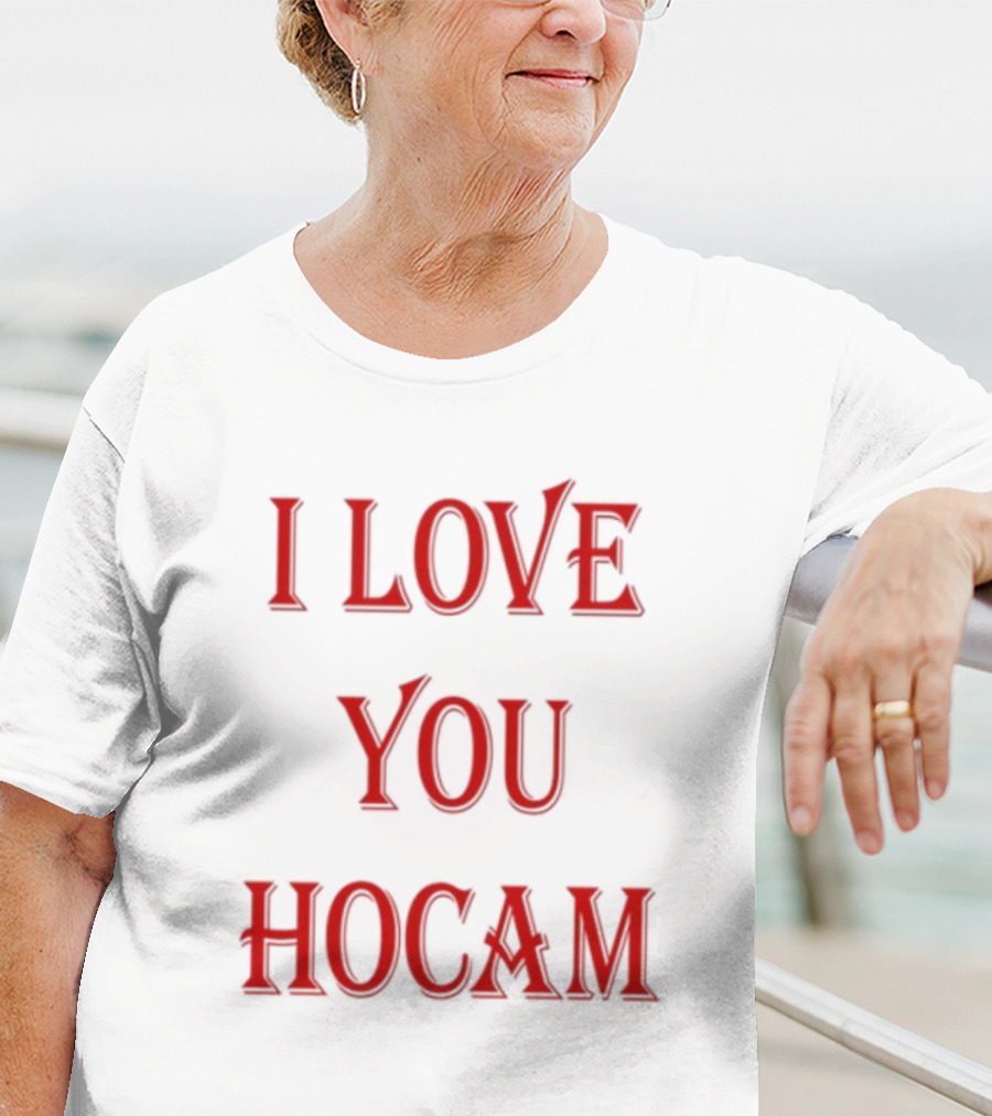 I Love You Hocam Vintage Horror Inspired Font T-Shirt