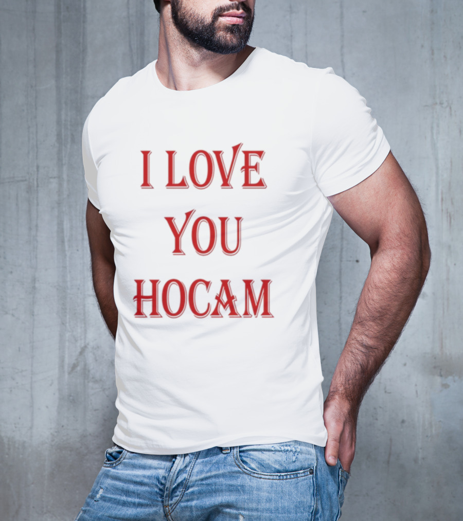 I Love You Hocam Vintage Horror Inspired Font T-Shirt