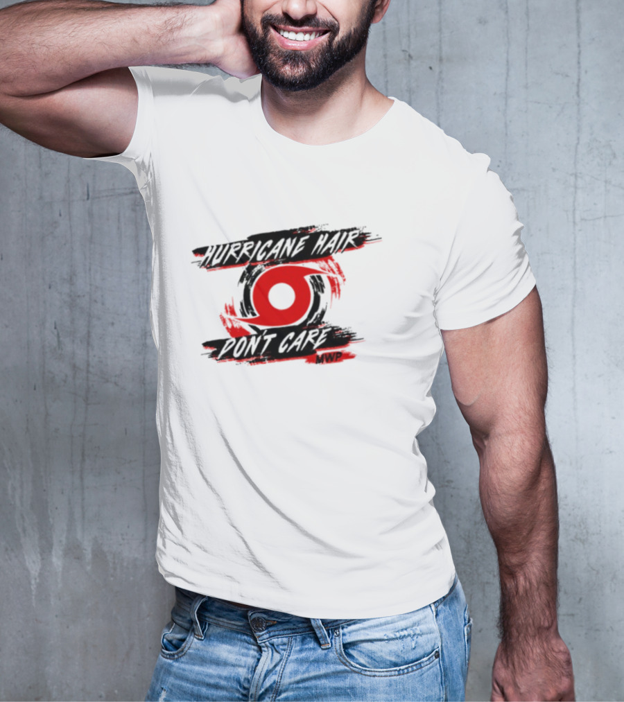 Mike's Weather Page Hurricane Hair Don't Care MWP Red Cyclone T-Shirt