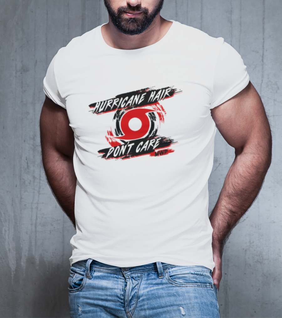 Mike's Weather Page Hurricane Hair Don't Care MWP Red Cyclone T-Shirt
