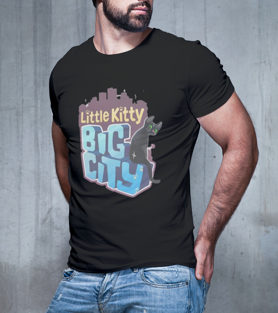 Little Kitty Big City Playful Cat Adventure T-Shirt