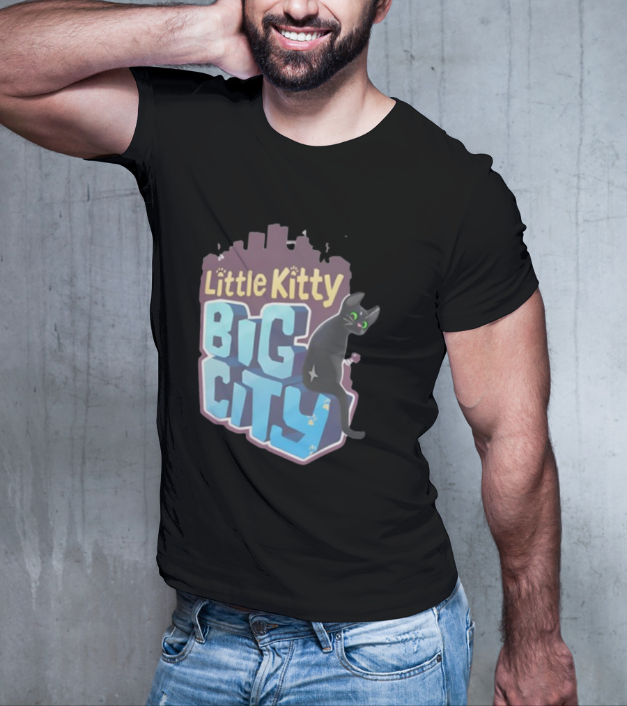 Little Kitty Big City Playful Cat Adventure T-Shirt