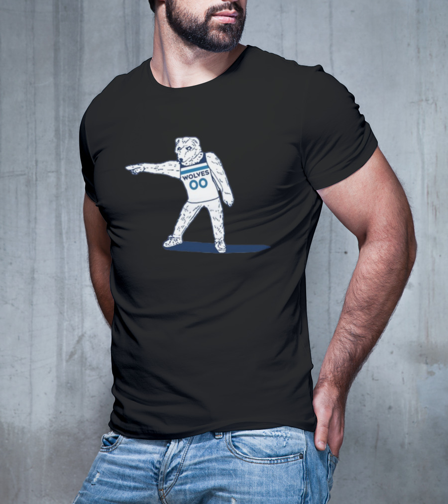 Wolves 00 Basketball Mascot Posing T-Shirt