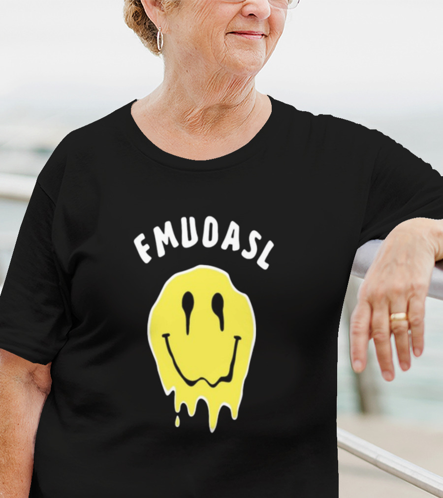 FMUOASL Thou Shalt Not Rave At EDC Smiley Face Drip T-Shirt