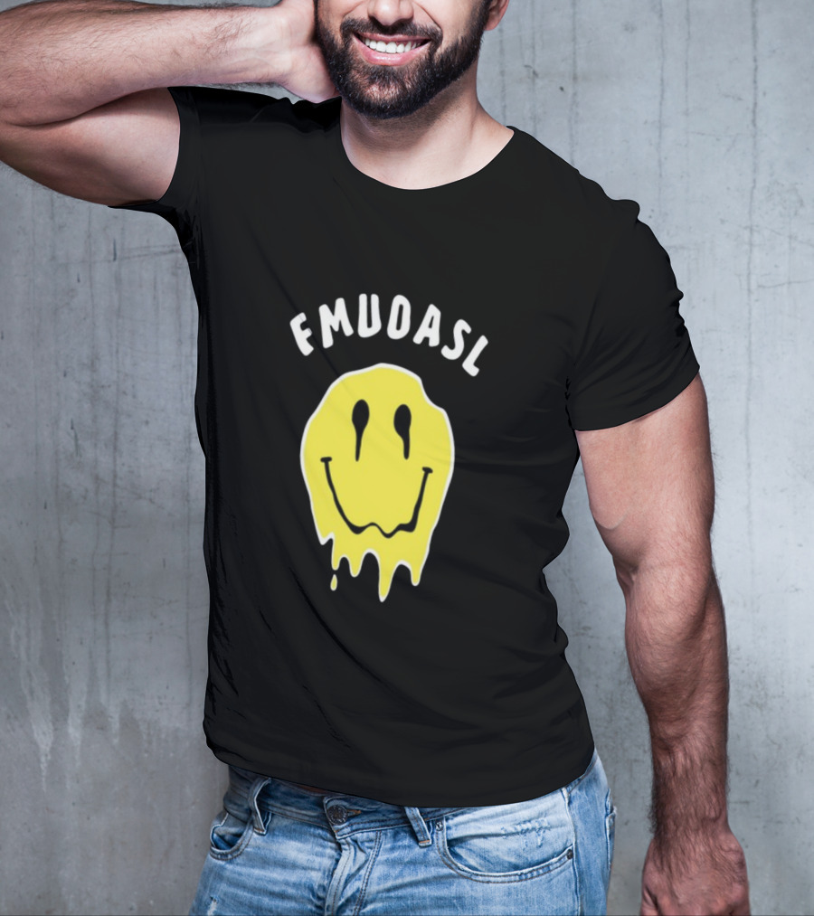 FMUOASL Thou Shalt Not Rave At EDC Smiley Face Drip T-Shirt