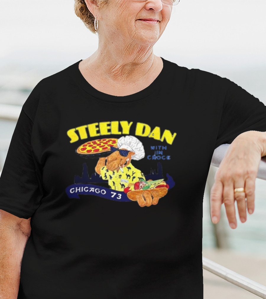 Steely Dan With Jim Croce Pizza Chef Chicago 73 T-Shirt