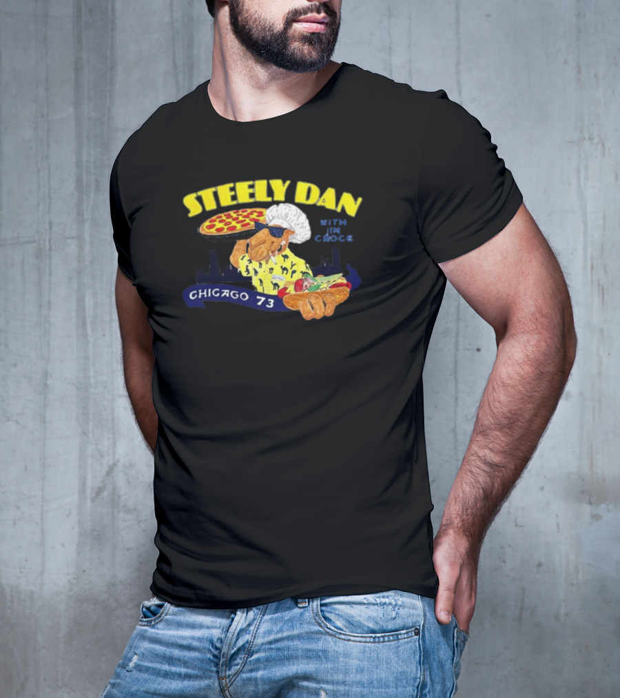 Steely Dan With Jim Croce Pizza Chef Chicago 73 T-Shirt