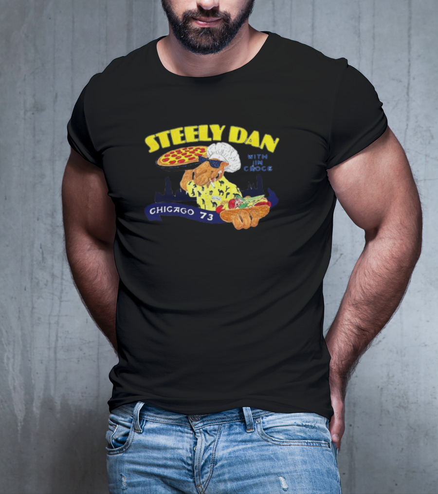 Steely Dan With Jim Croce Pizza Chef Chicago 73 T-Shirt