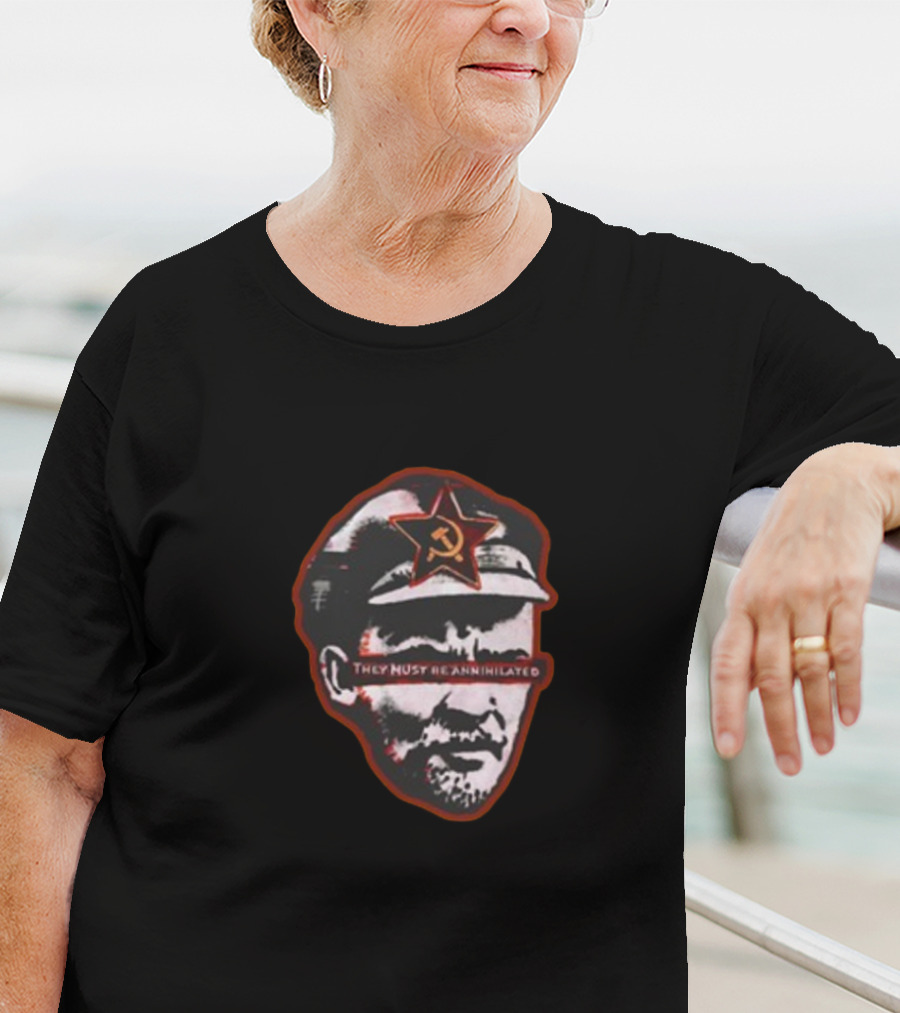 They Must Be Annihilated Soviet Star Lenin Bust Unwokeart Zine T-Shirt