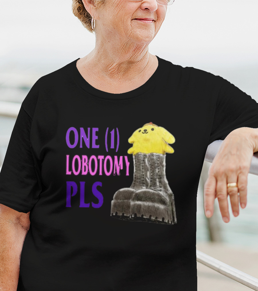 Jmcgg Pompompurin One 1 Lobotomy Pls Cute Character In Platform Boots T-Shirt