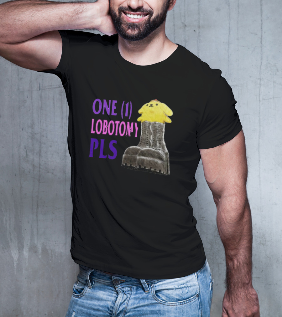 Jmcgg Pompompurin One 1 Lobotomy Pls Cute Character In Platform Boots T-Shirt