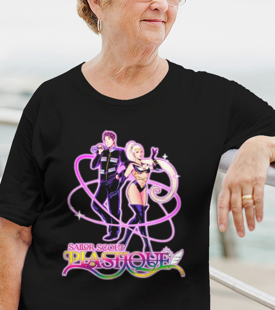 Sailor Scout Plashole Neon Anime Duo T-Shirt