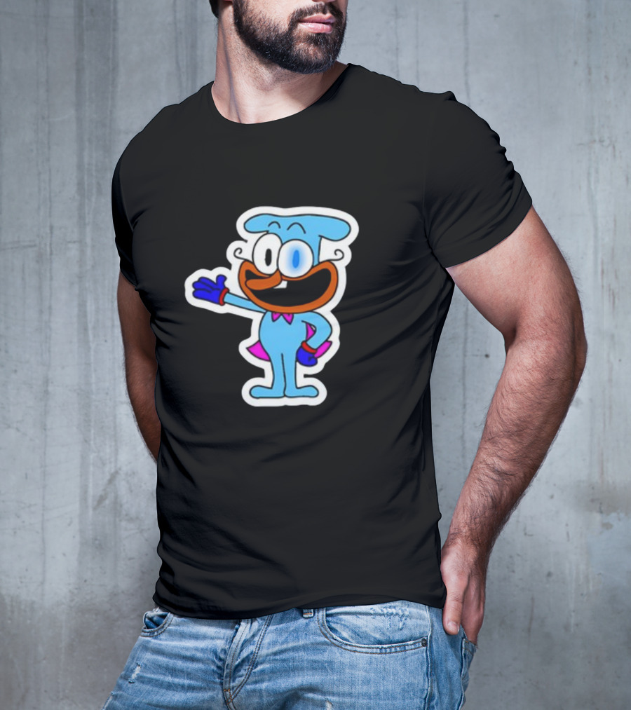 Soomlarr The Doise Animated Character With Blue Outfit And Orange Face T-Shirt