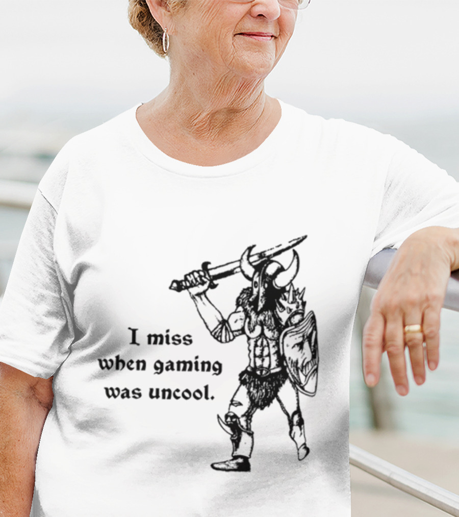 Hyperborean Heretic I Miss When Gaming Was Uncool Barbarian Warrior Vintage Nostalgia T-Shirt
