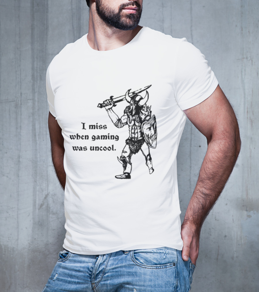 Hyperborean Heretic I Miss When Gaming Was Uncool Barbarian Warrior Vintage Nostalgia T-Shirt