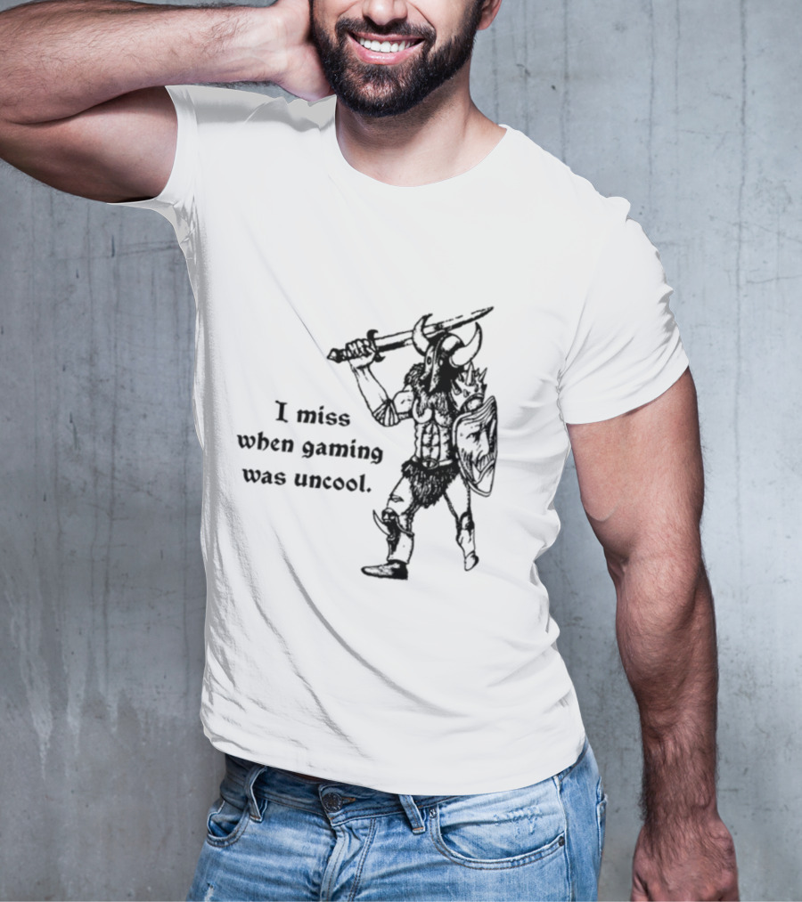 Hyperborean Heretic I Miss When Gaming Was Uncool Barbarian Warrior Vintage Nostalgia T-Shirt