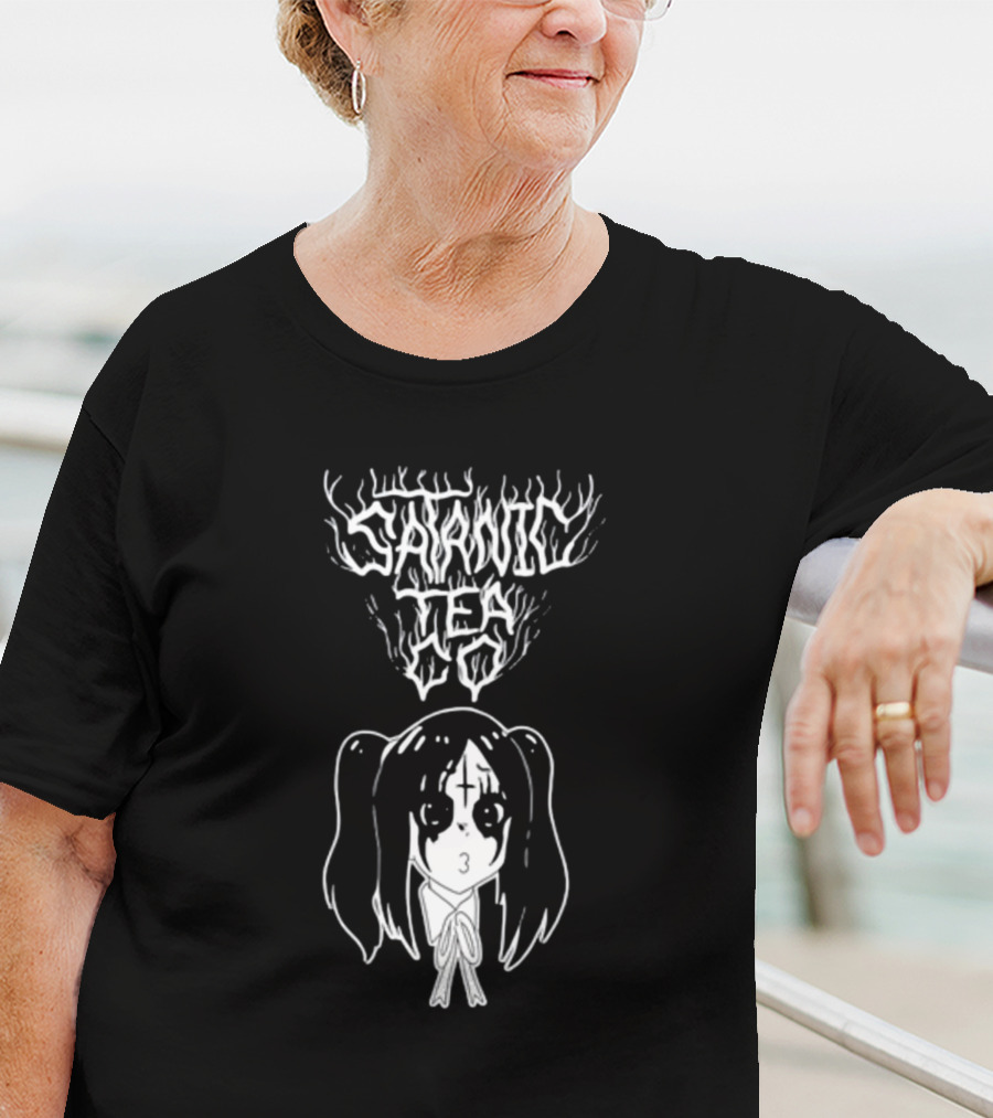 Satanic Tea Co Dead Steeper Manga Goth Girl T-Shirt